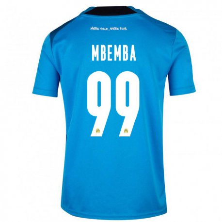 Kandiny Homme Maillot Chancel Mbemba #99 Bleu Foncé Blanc Troisieme 2022/23 T-shirt
