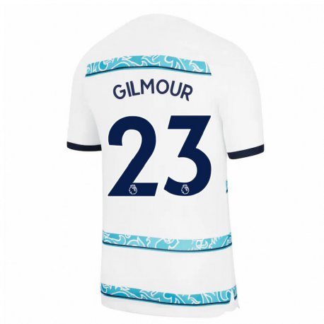Kandiny Femme Maillot Billy Gilmour #23 Blanc Bleu Clair Troisieme 2022/23 T-shirt