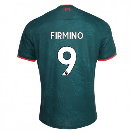 Kandiny Femme Maillot Roberto Firmino #9 Vert Foncé Troisieme 2022/23 T-shirt