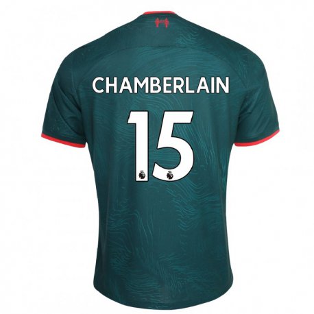 Kandiny Femme Maillot Alex Oxlade Chamberlain #15 Vert Foncé Troisieme 2022/23 T-shirt