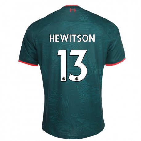 Kandiny Femme Maillot Luke Hewitson #13 Vert Foncé Troisieme 2022/23 T-shirt