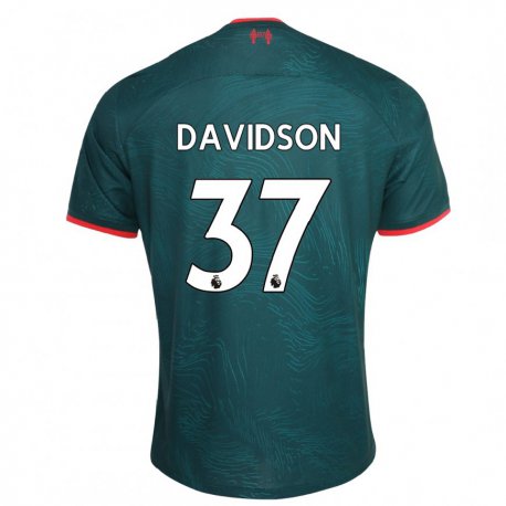 Kandiny Femme Maillot Josh Davidson #37 Vert Foncé Troisieme 2022/23 T-shirt