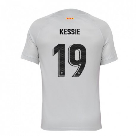 Kandiny Femme Maillot Franck Kessie #19 Gris Rouge Bleu Troisieme 2022/23 T-shirt