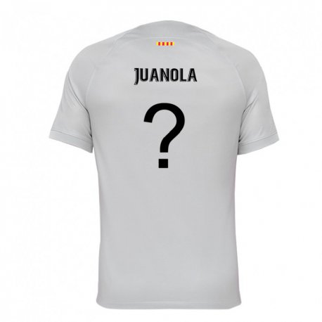 Kandiny Femme Maillot Mika Juanola #0 Gris Rouge Bleu Troisieme 2022/23 T-shirt