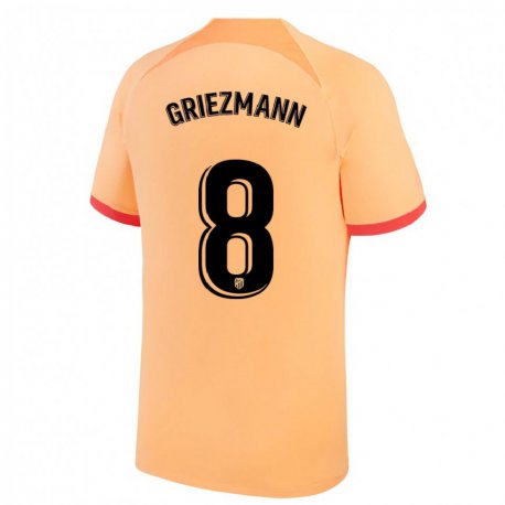 Kandiny Femme Maillot Antoine Griezmann #8 Orange Clair Troisieme 2022/23 T-shirt