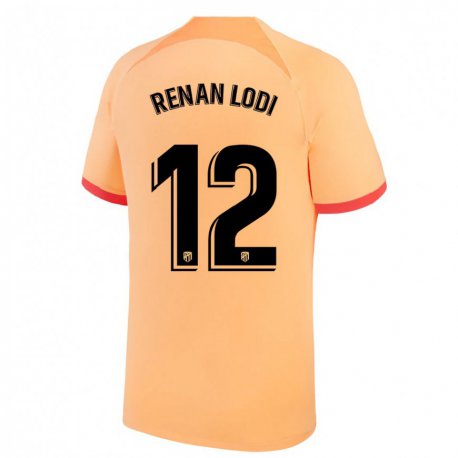 Kandiny Femme Maillot Renan Lodi #12 Orange Clair Troisieme 2022/23 T-shirt