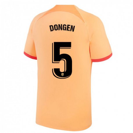 Kandiny Femme Maillot Merel Van Dongen #5 Orange Clair Troisieme 2022/23 T-shirt