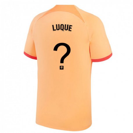 Kandiny Femme Maillot Adrian Luque #0 Orange Clair Troisieme 2022/23 T-shirt