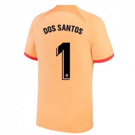 Kandiny Femme Maillot Alex Dos Santos #1 Orange Clair Troisieme 2022/23 T-shirt