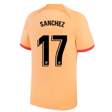 Kandiny Femme Maillot Manu Sanchez #17 Orange Clair Troisieme 2022/23 T-shirt