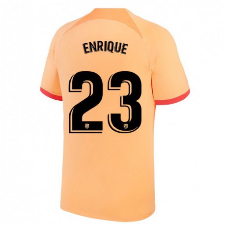 Kandiny Femme Maillot Gustavo Enrique #23 Orange Clair Troisieme 2022/23 T-shirt