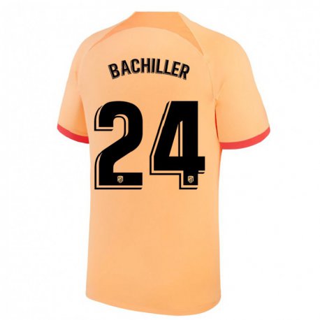 Kandiny Femme Maillot Iker Bachiller #24 Orange Clair Troisieme 2022/23 T-shirt