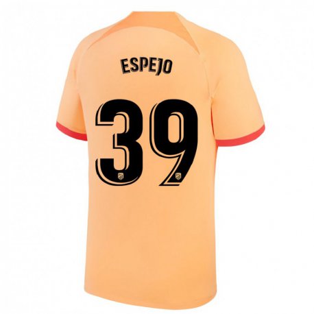 Kandiny Femme Maillot Diego Espejo #39 Orange Clair Troisieme 2022/23 T-shirt
