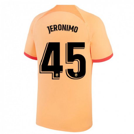 Kandiny Femme Maillot Isaiah Jeronimo #45 Orange Clair Troisieme 2022/23 T-shirt