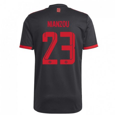 Kandiny Femme Maillot Tanguy Nianzou #23 Noir Et Rouge Troisieme 2022/23 T-shirt