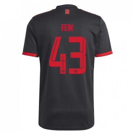 Kandiny Femme Maillot Adrian Fein #43 Noir Et Rouge Troisieme 2022/23 T-shirt