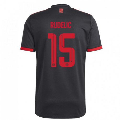 Kandiny Femme Maillot Ivana Rudelic #15 Noir Et Rouge Troisieme 2022/23 T-shirt