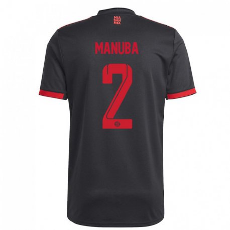 Kandiny Femme Maillot Vincent Manuba #2 Noir Et Rouge Troisieme 2022/23 T-shirt