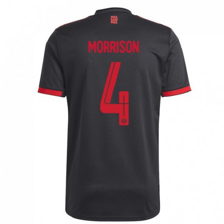 Kandiny Femme Maillot Liam Morrison #4 Noir Et Rouge Troisieme 2022/23 T-shirt