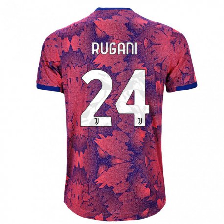 Kandiny Femme Maillot Daniele Rugani #24 Rose Rouge Bleu Troisieme 2022/23 T-shirt