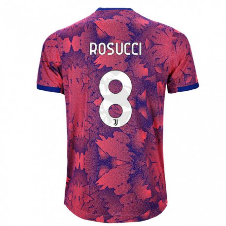 Kandiny Femme Maillot Martina Rosucci #8 Rose Rouge Bleu Troisieme 2022/23 T-shirt