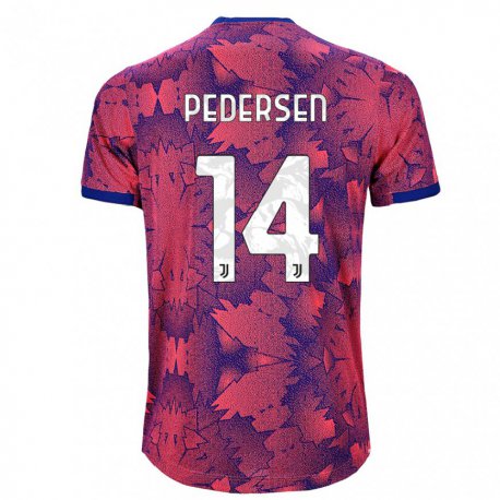 Kandiny Femme Maillot Sofie Junge Pedersen #14 Rose Rouge Bleu Troisieme 2022/23 T-shirt