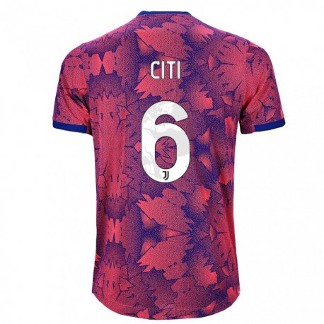 Kandiny Femme Maillot Alessandro Citi #6 Rose Rouge Bleu Troisieme 2022/23 T-shirt