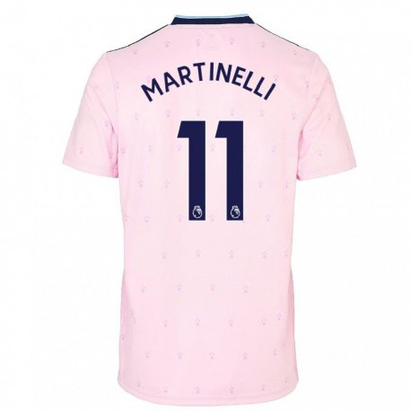 Kandiny Femme Maillot Gabriel Martinelli #11 Rose Marine Troisieme 2022/23 T-shirt