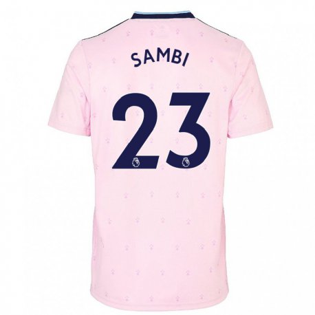 Kandiny Femme Maillot Albert Sambi Lokonga #23 Rose Marine Troisieme 2022/23 T-shirt