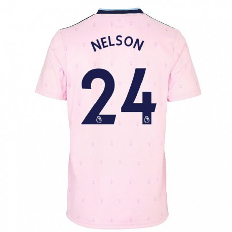 Kandiny Femme Maillot Reiss Nelson #24 Rose Marine Troisieme 2022/23 T-shirt