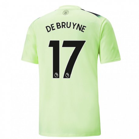 Kandiny Femme Maillot Kevin De Bruyne #17 Vert Gris Foncé Troisieme 2022/23 T-shirt