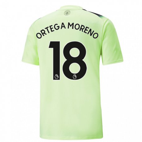 Kandiny Femme Maillot Stefan Ortega Moreno #18 Vert Gris Foncé Troisieme 2022/23 T-shirt