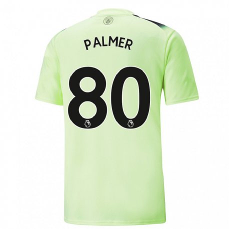 Kandiny Femme Maillot Cole Palmer #80 Vert Gris Foncé Troisieme 2022/23 T-shirt