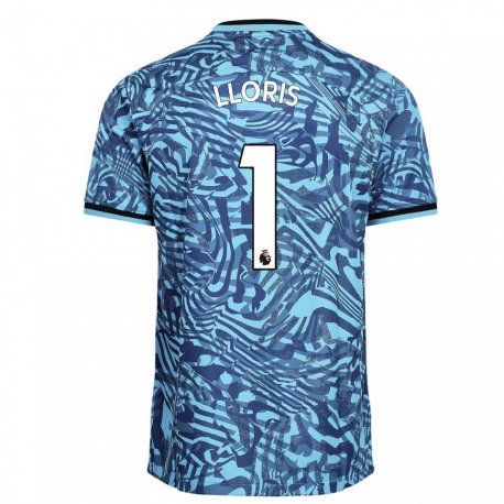 Kandiny Femme Maillot Hugo Lloris #1 Bleu Bleu Foncé Troisieme 2022/23 T-shirt