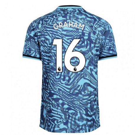 Kandiny Femme Maillot Kit Graham #16 Bleu Bleu Foncé Troisieme 2022/23 T-shirt