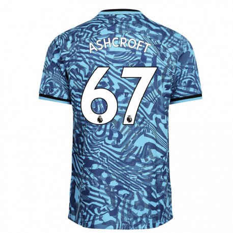 Kandiny Femme Maillot Tyrell Ashcroft #67 Bleu Bleu Foncé Troisieme 2022/23 T-shirt