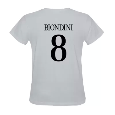 Homme Maillot Davide Biondini #8 Blanc Chemise