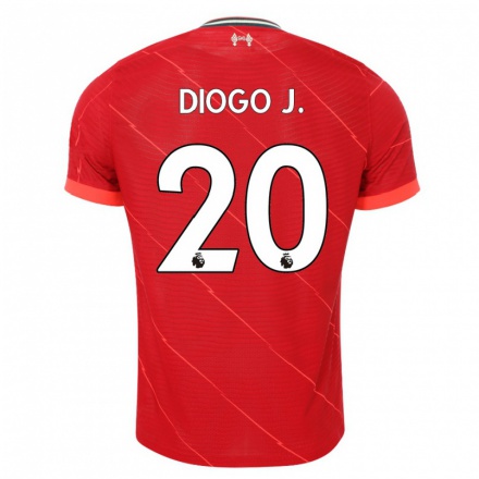 Femme Maillot Diogo Jota #20 Rouge Tenues Domicile 2021/22 T-shirt