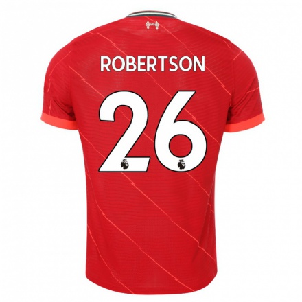 Femme Maillot Andrew Robertson #26 Rouge Tenues Domicile 2021/22 T-shirt