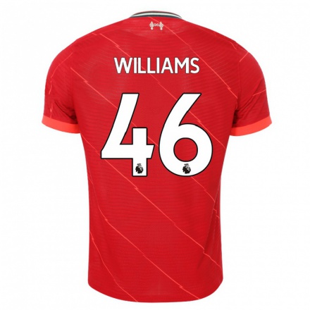 Femme Maillot Rhys Williams #46 Rouge Tenues Domicile 2021/22 T-shirt