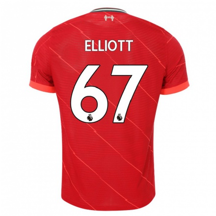 Femme Maillot Harvey Elliott #67 Rouge Tenues Domicile 2021/22 T-Shirt