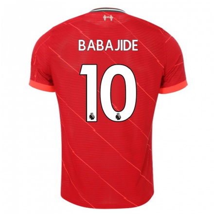 Femme Maillot Rinsola Babajide #10 Rouge Tenues Domicile 2021/22 T-Shirt