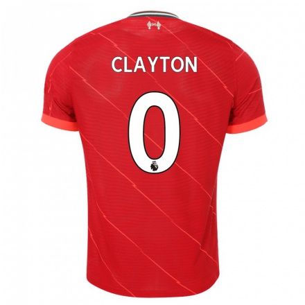 Femme Maillot Tom Clayton #0 Rouge Tenues Domicile 2021/22 T-Shirt