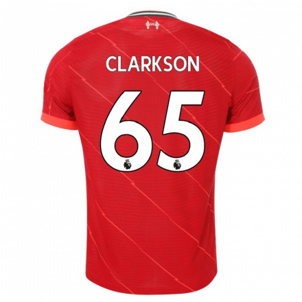 Femme Maillot Leighton Clarkson #65 Rouge Tenues Domicile 2021/22 T-shirt