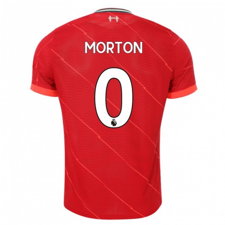Femme Maillot Tyler Morton #0 Rouge Tenues Domicile 2021/22 T-shirt