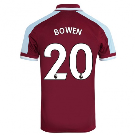 Femme Maillot Jarrod Bowen #20 Bordeaux Tenues Domicile 2021/22 T-shirt
