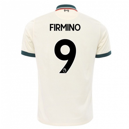Femme Maillot Roberto Firmino #9 Beige Tenues Extérieur 2021/22 T-Shirt
