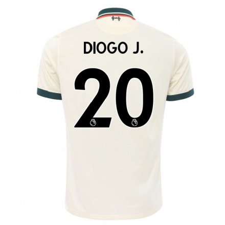 Femme Maillot Diogo Jota #20 Beige Tenues Extérieur 2021/22 T-shirt