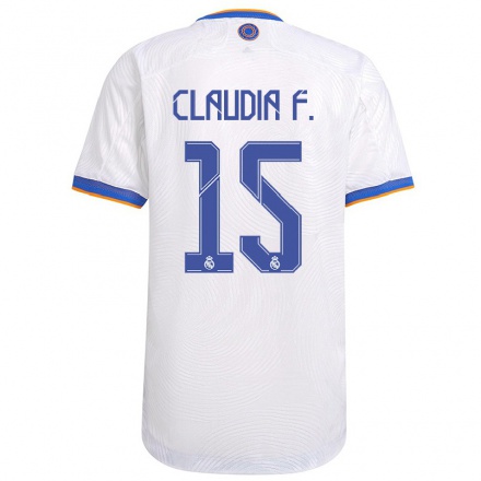 Femme Maillot Claudia Florentino #15 Blanche Tenues Domicile 2021/22 T-Shirt