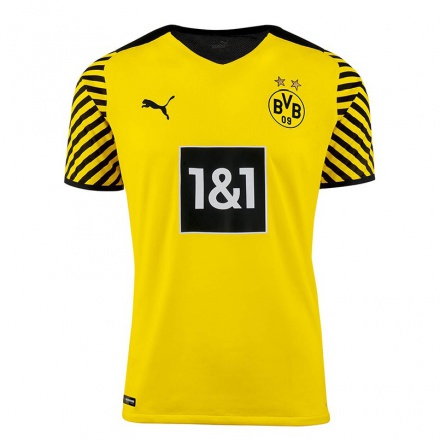 Femme Maillot Giovanni Reyna #7 Jaune Tenues Domicile 2021/22 T-shirt